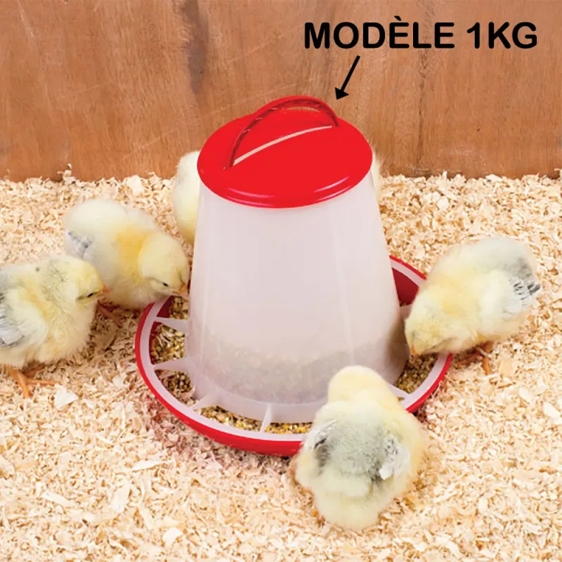 Mangeoire anti-gaspillage, plastique 1, 3, 6 ou 10kg