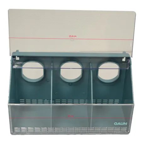 Mangeoire de cage 3 compartiments 14,7 x 25 x 10 cm