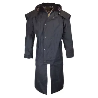 Manteau long Walker and Hawkes Waxstock navy de M à 3XL