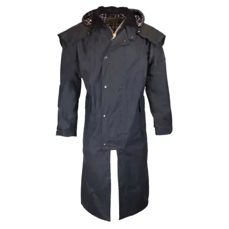 Manteau long Walker and Hawkes Waxstock navy de M à 3XL