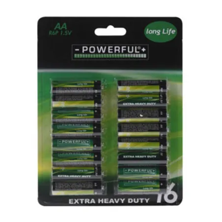 Lot 16 piles alcalines AA/LR06 1,5V – Énergie longue durée