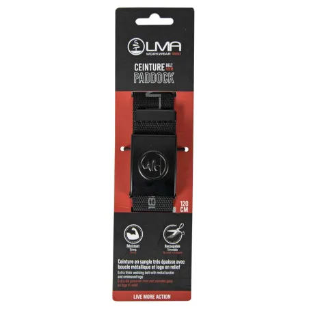 Ceinture recoupable PADDOCK noir 120 cm