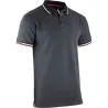 Polo manches courtes LORD coton polyester gris chiné S au 3XL