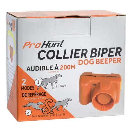 Collier de dressage Prohunt Beeper orange – 2 modes Collier de dressage Prohunt Beeper orange – 2 modes