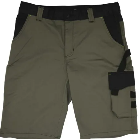 Bermuda de travail homme ULYSSE coton polyester kaki gris 38 à 50