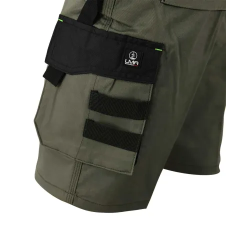 Bermuda de travail homme ULYSSE coton polyester kaki gris 38 à 50