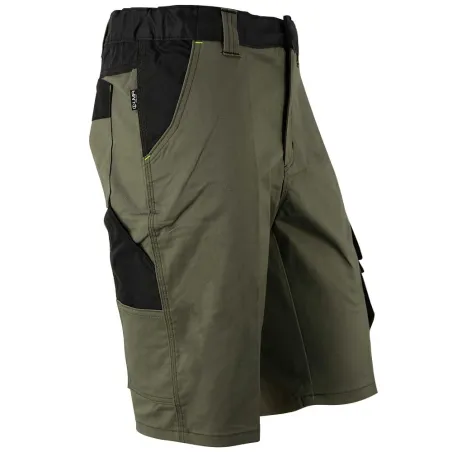 Bermuda de travail homme ULYSSE coton polyester kaki gris 38 à 50