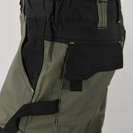 Bermuda de travail homme ULYSSE coton polyester kaki gris 38 à 50