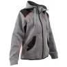 Blouson travail à capuche femme 2 poches molletonné gris XS à 2XL