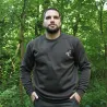 Sweat brodé sanglier vert