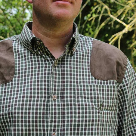 Chemise Percussion® Sologne vert marron