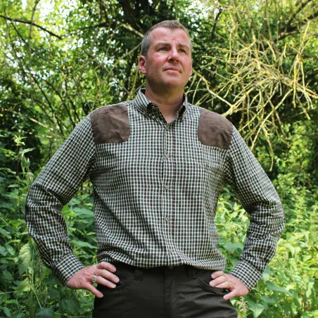 Chemise Percussion® Sologne vert marron