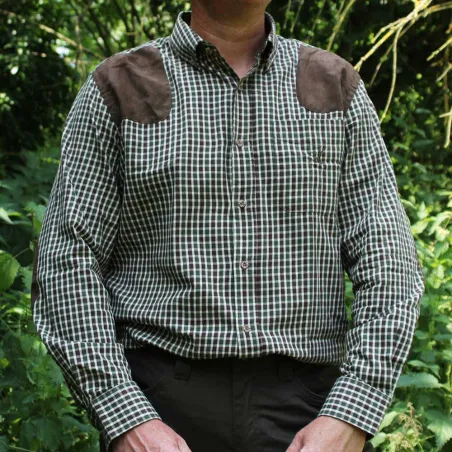 Chemise Percussion® Sologne vert marron