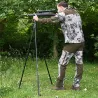Canne de pirsh 3 pieds automatique alu, hauteur 100-160cm