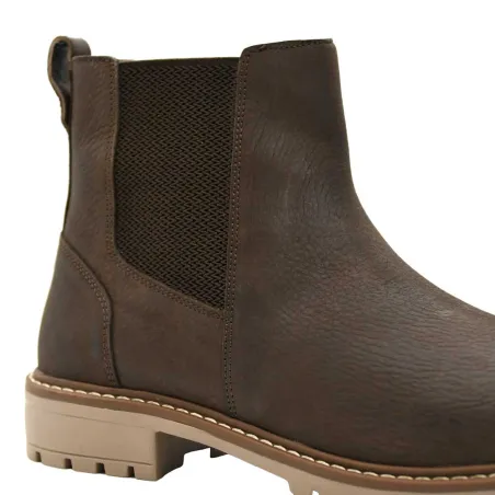 Bottines Touk Cuir Zip marron 40 à 46
