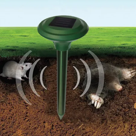 Lot de 3 anti-taupes solaires à ultra-sons – Protection 1200 m²