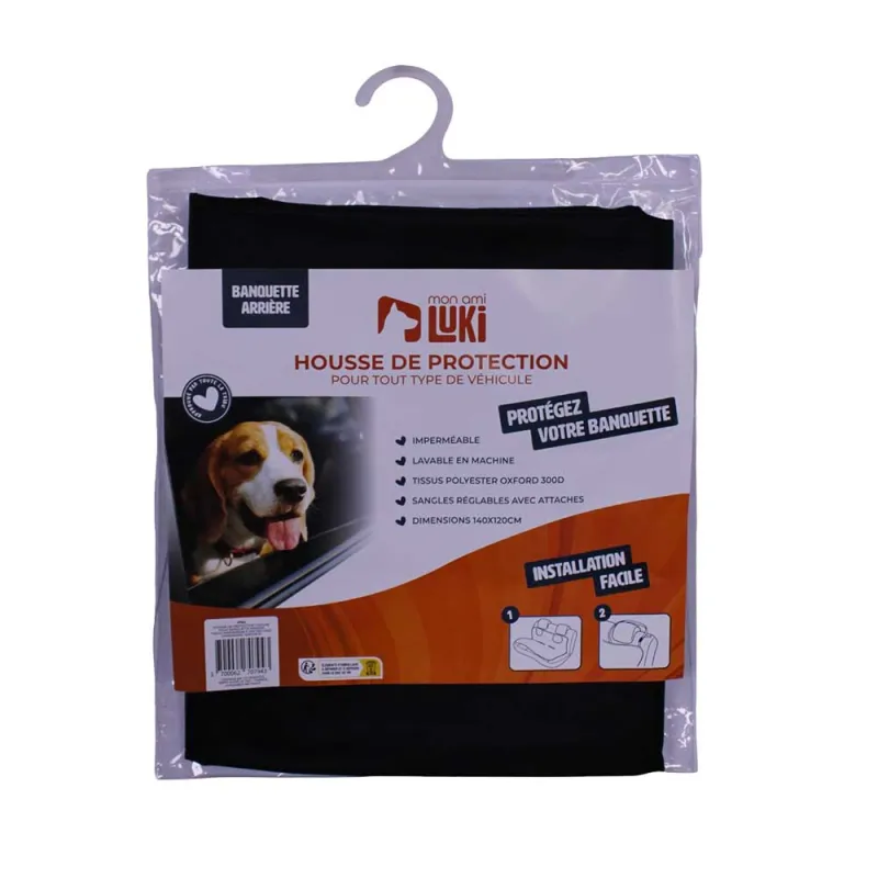 Housse protection voiture banquette arrière 140 x 120 cm