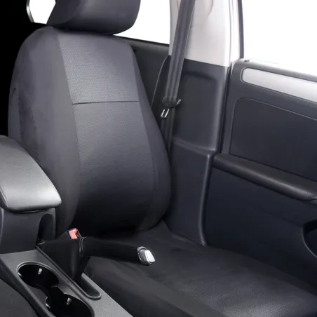 Housse siège avant Catania noir 2 parties avec appui-tête