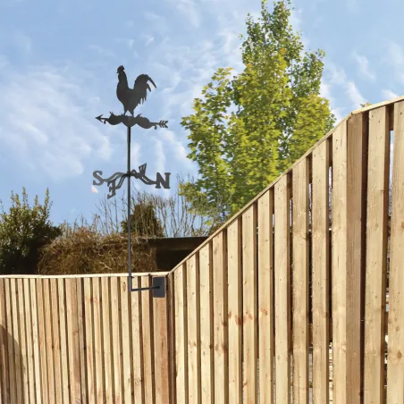 Girouette météo coq métal pour jardin, toit d'extérieur, direction du vent