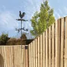 Girouette météo coq métal pour jardin, toit d'extérieur, direction du vent