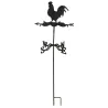Girouette météo coq métal pour jardin, toit d'extérieur, direction du vent