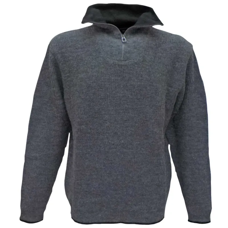 Pull camionneur Carmel gris 70% acrylique 30% laine