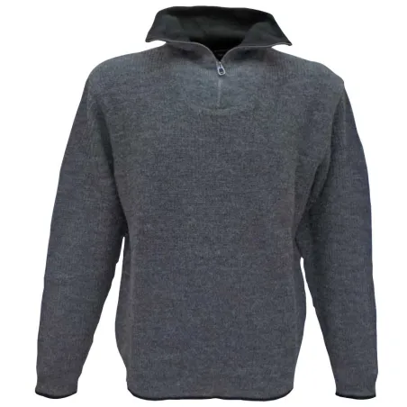 Pull camionneur Carmel gris 70% acrylique 30% laine