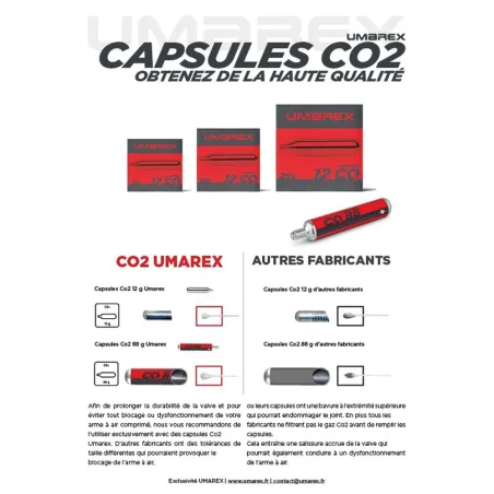 Capsules CO2 UMAREX 12 g x10