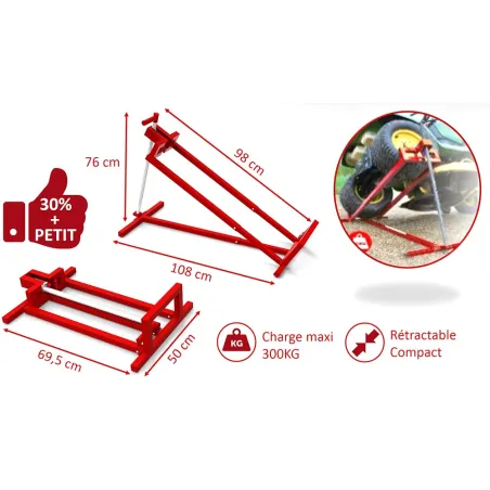 Lève Tracteur Tondeuse à Vis sans Fin – Charge 400 kg