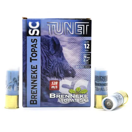 Boite de 10 Balles Brenneke Topas SC bourre jupe 12/70 520m/s