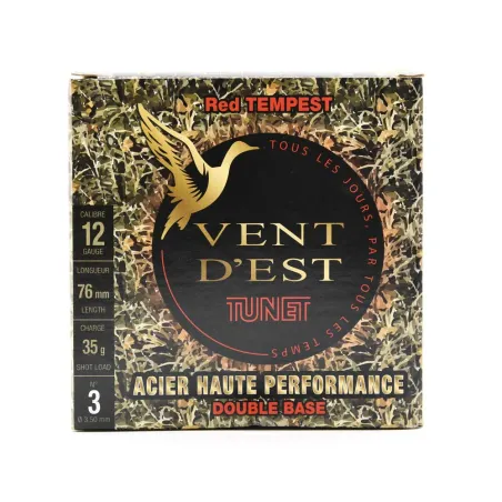 Boite de 25 cartouches vent d'est red tempest bourre jupe 12/76