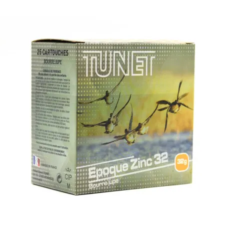 Boite de 25 cartouches Epoque Zinc bourre jupe 12/70 32g n°5