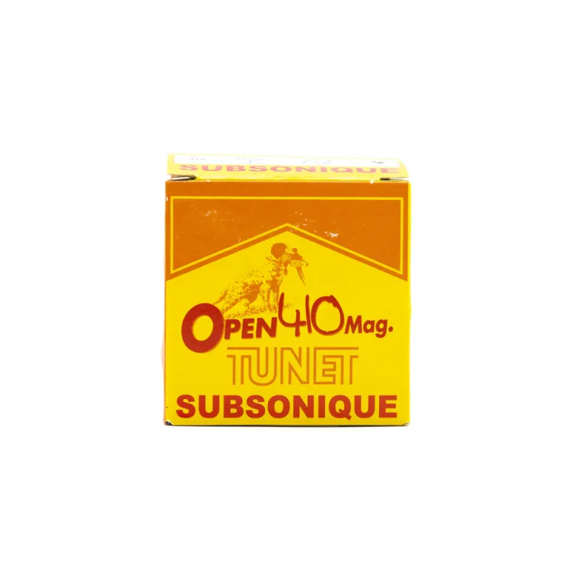 25 cartouches bourre à jupe calibre 410/76 subsoniques 320m/s