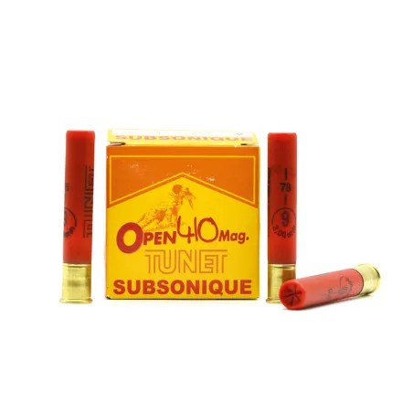 25 cartouches bourre à jupe calibre 410/76 subsoniques 320m/s