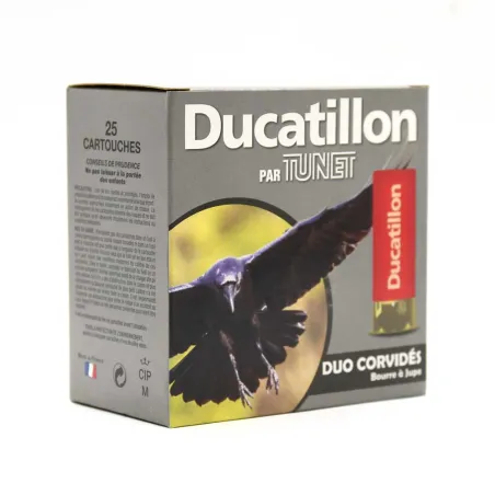 Boite de 25 cartouches "Duo Corvidés" bourre jupe 12/70 37g