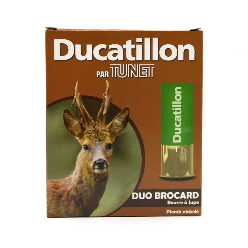 Boite de 10 cartouches cal.12/70 bourre jupe "Duo Brocard" 390m/s