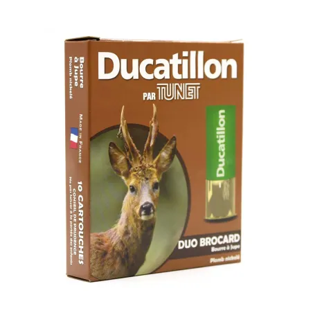 Boite de 10 cartouches cal.12/70 bourre jupe "Duo Brocard" 390m/s