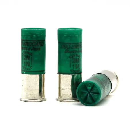 Boite de 10 cartouches cal.12/70 bourre jupe "Duo Brocard" 390m/s