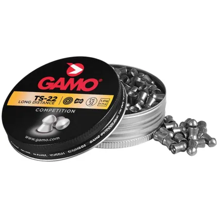 Boite de 200 Plombs TS10 tête pointue corps lisse cal 4,5mm