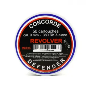 Boîte 50 cartouches à blanc haute qualité 9mm RK pour revolver