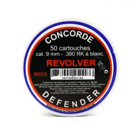 Boîte 50 cartouches à blanc haute qualité 9mm RK pour revolver