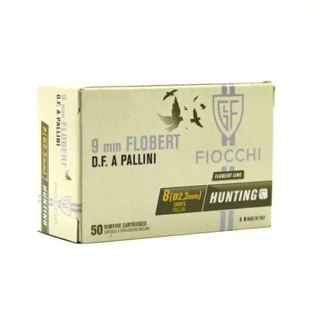 50 cartouches cal 9mm Flobert double charge cuivre 36mm