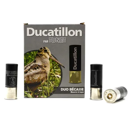 Boite de 10 cartouches 12/70 bourre jupe "Duo Bécasse" 38g 358m/s