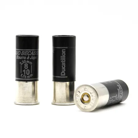 Boite de 10 cartouches 12/70 bourre jupe "Duo Bécasse" 38g 358m/s