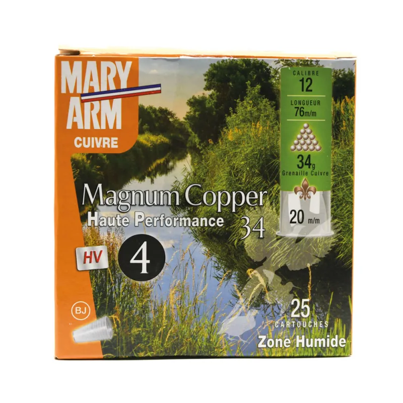 Boîte de 25 cartouches Magnum Copper 34HP 12/76 34g