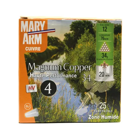 Boîte de 25 cartouches Magnum Copper 34HP 12/76 34g