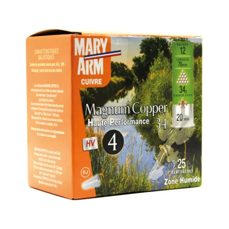 Boîte de 25 cartouches Magnum Copper 34HP 12/76 34g