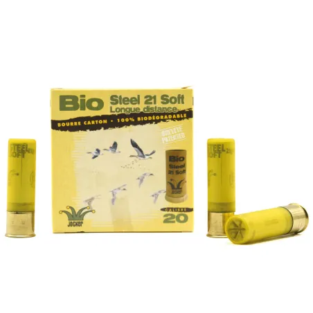 Boite de 25 cartouches Bio Steel acier étamé 21g calibre 20-70