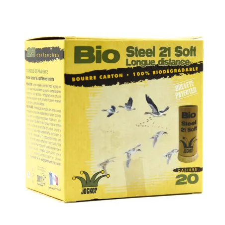 Boite de 25 cartouches Bio Steel acier étamé 21g calibre 20-70
