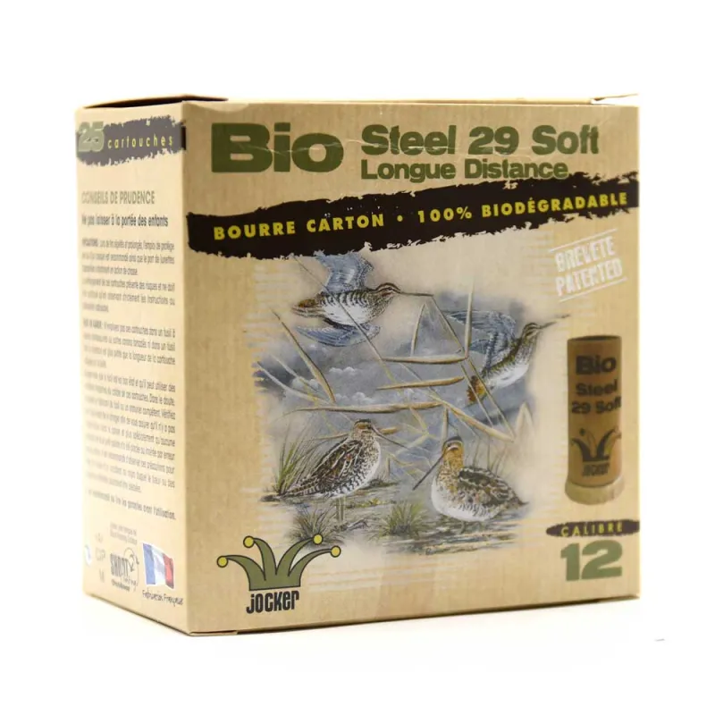 Boite de 25 Cartouches Bio Steel bourre biodégradable 29 g 12/70